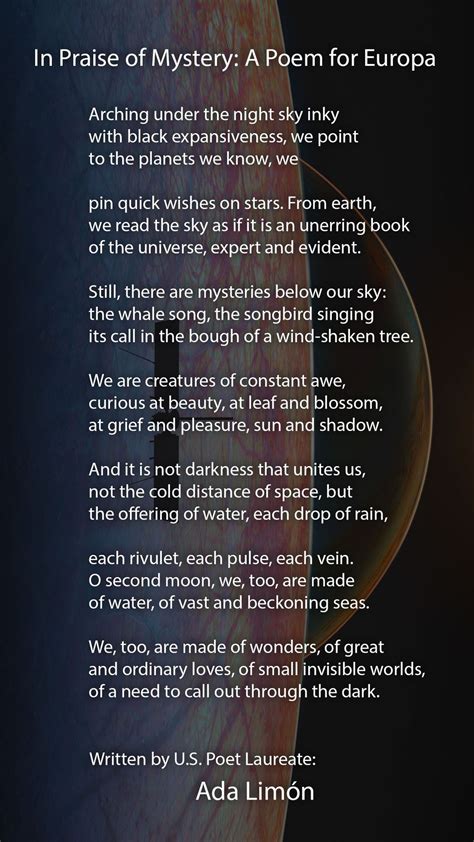 Message for the stars: NASA’s Europa Clipper mission to carry poem and names into space